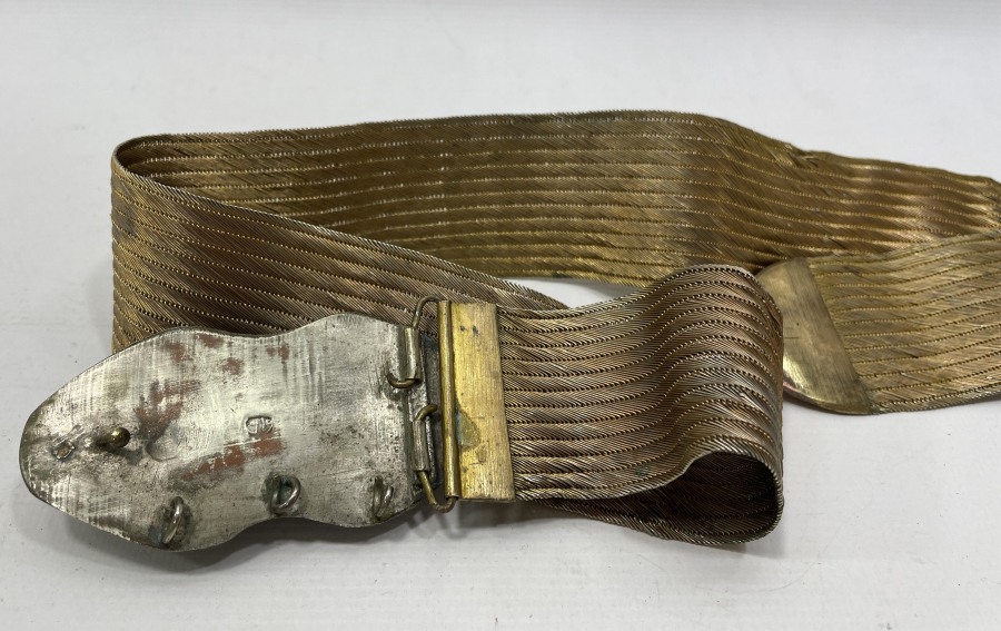 OSMANLI DÖNEMİ ALTIN VERMEYLİ TRABZON HASIR ÖRME VAN DAMGALI GELİN KEMERİ