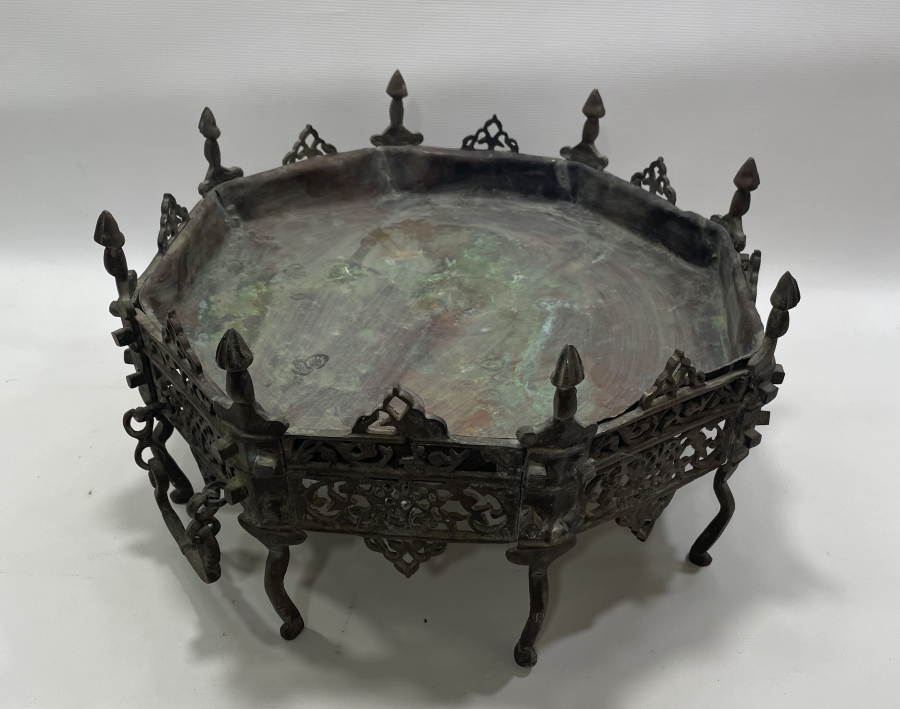 OSMANLI DÖNEMİ BRONZDAN MAMUL ÇOK NADİR KAHVE - KESTANE MANGALI