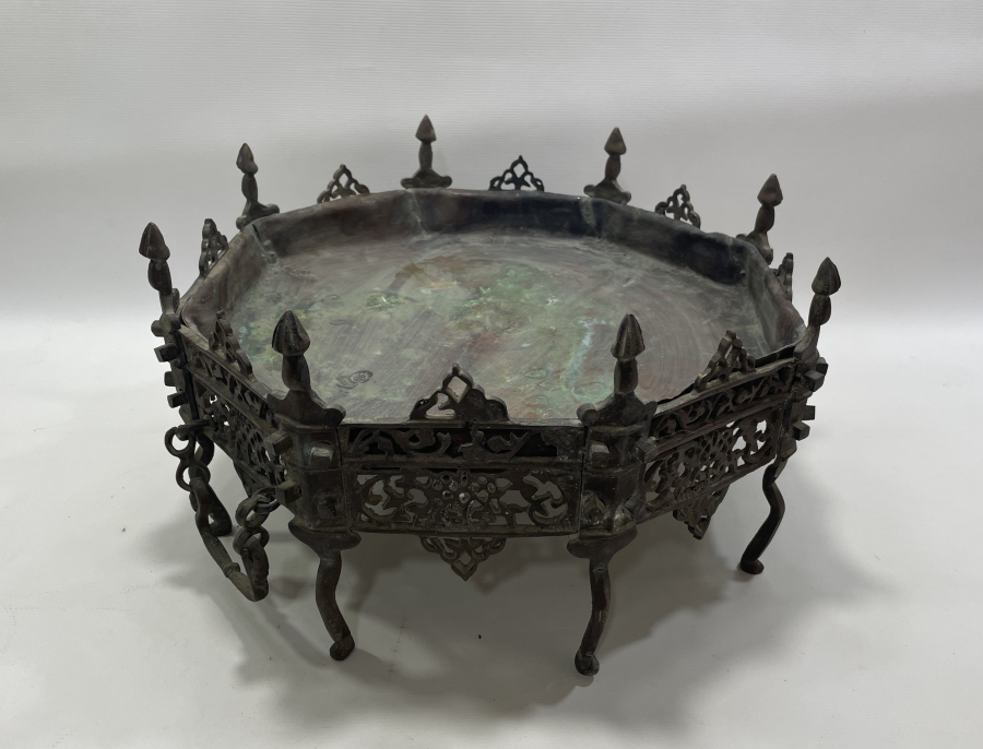 OSMANLI DÖNEMİ BRONZDAN MAMUL ÇOK NADİR KAHVE - KESTANE MANGALI