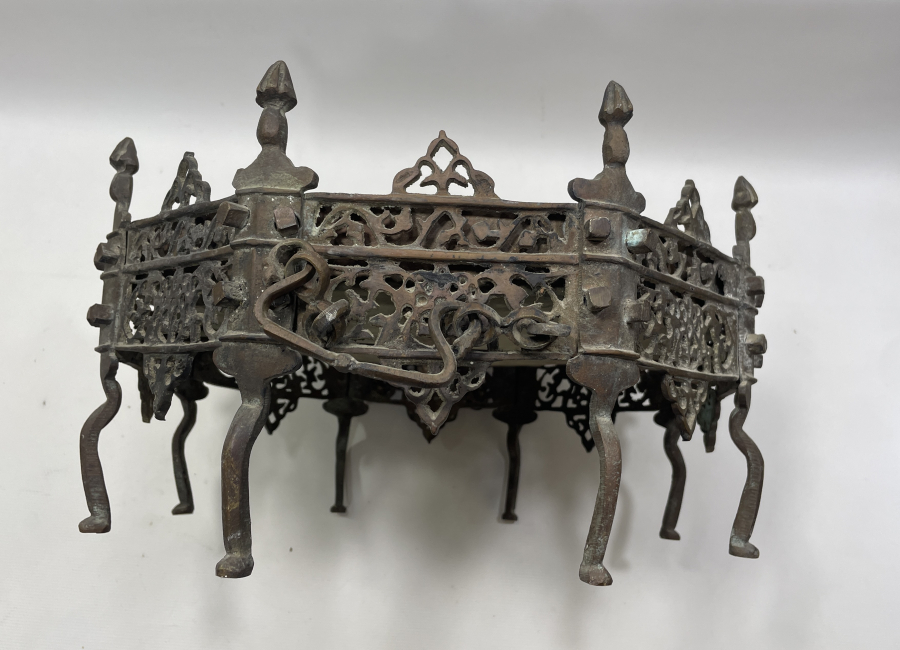 OSMANLI DÖNEMİ BRONZDAN MAMUL ÇOK NADİR KAHVE - KESTANE MANGALI