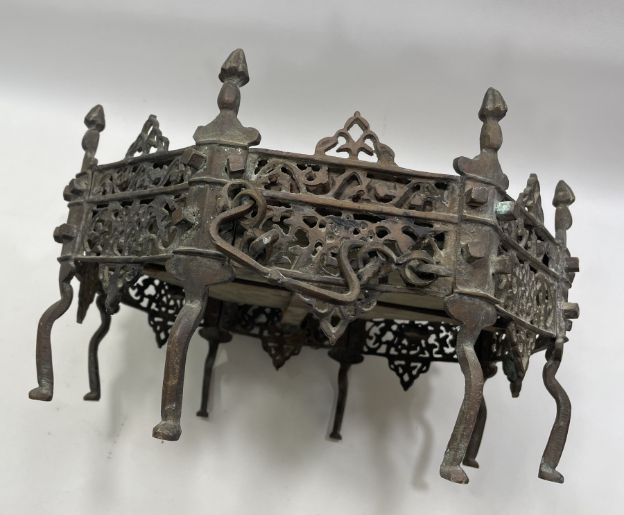 OSMANLI DÖNEMİ BRONZDAN MAMUL ÇOK NADİR KAHVE - KESTANE MANGALI