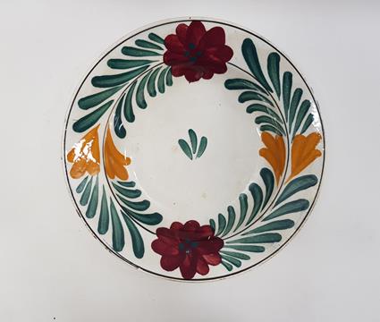 OSMANLI DÖNEMİ ÇİÇEK DESENLİ PORSELEN TABAK