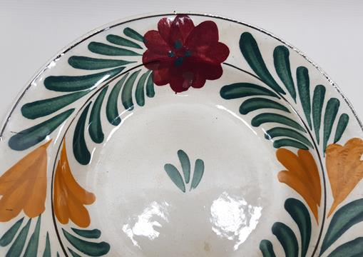 OSMANLI DÖNEMİ ÇİÇEK DESENLİ PORSELEN TABAK