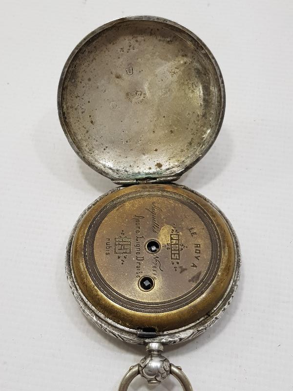 OSMANLI KADRANLI LE ROY GÜMÜŞ CEP SAATİ