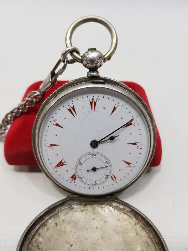 OSMANLI KADRANLI LE ROY GÜMÜŞ CEP SAATİ