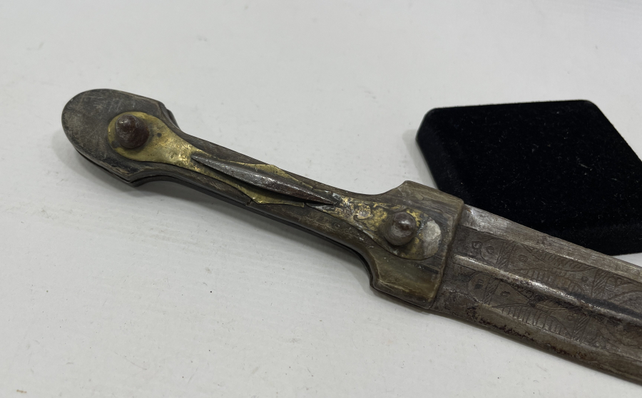 ÜZERİ OSMANLICA YAZILI ÇOK NADİR ÇERKES İŞİ HANÇER