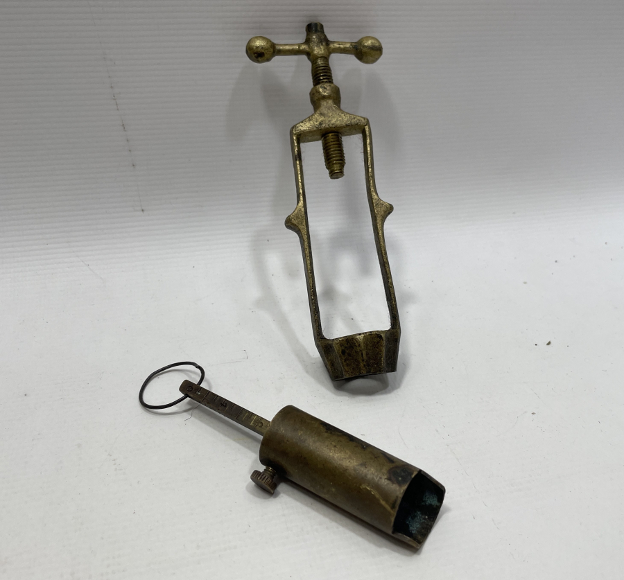 ANTİKA BARUT ÖLÇER VE FİŞEK SIKIŞTIRMA ALETİ