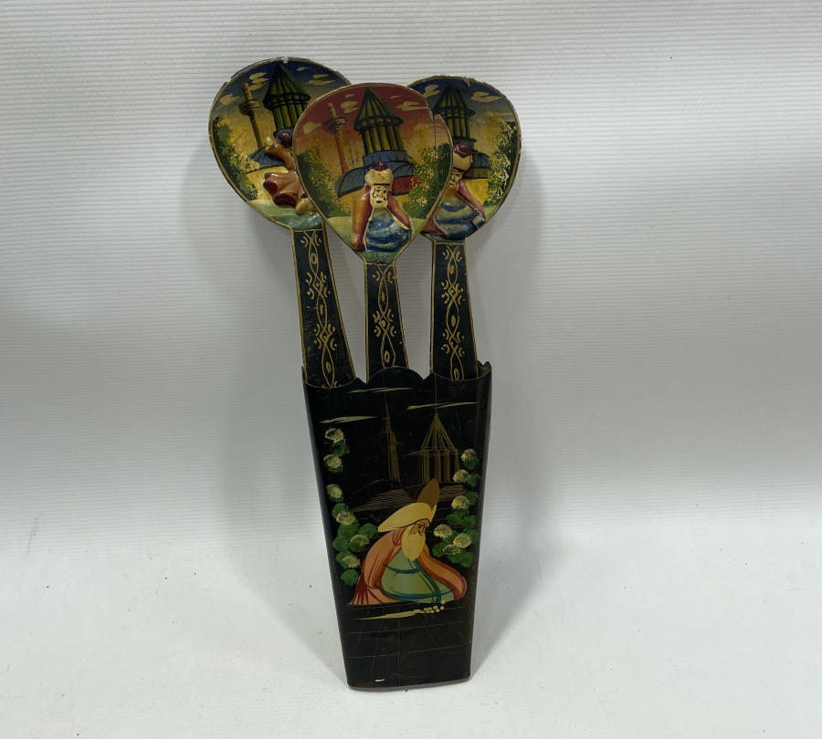 ORJİNAL KAŞIKLIĞI İLE EL BOYAMA KONYA İŞİ MEVLEVİ KAŞIKLAR