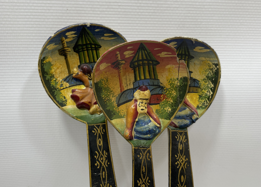 ORJİNAL KAŞIKLIĞI İLE EL BOYAMA KONYA İŞİ MEVLEVİ KAŞIKLAR