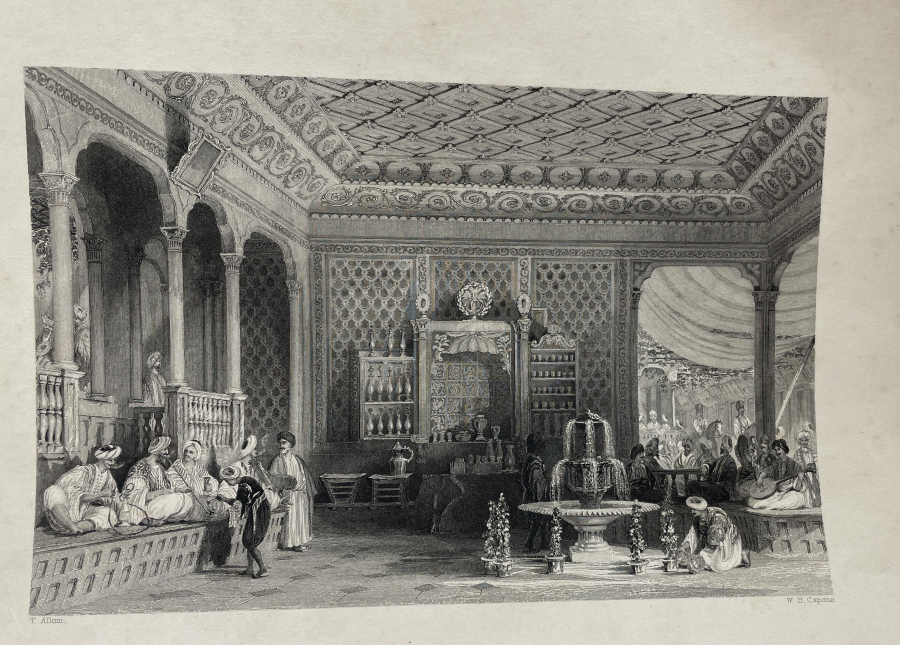 OSMANLI DA İÇ DEKOR KONULU OSMANLI GRAVÜR