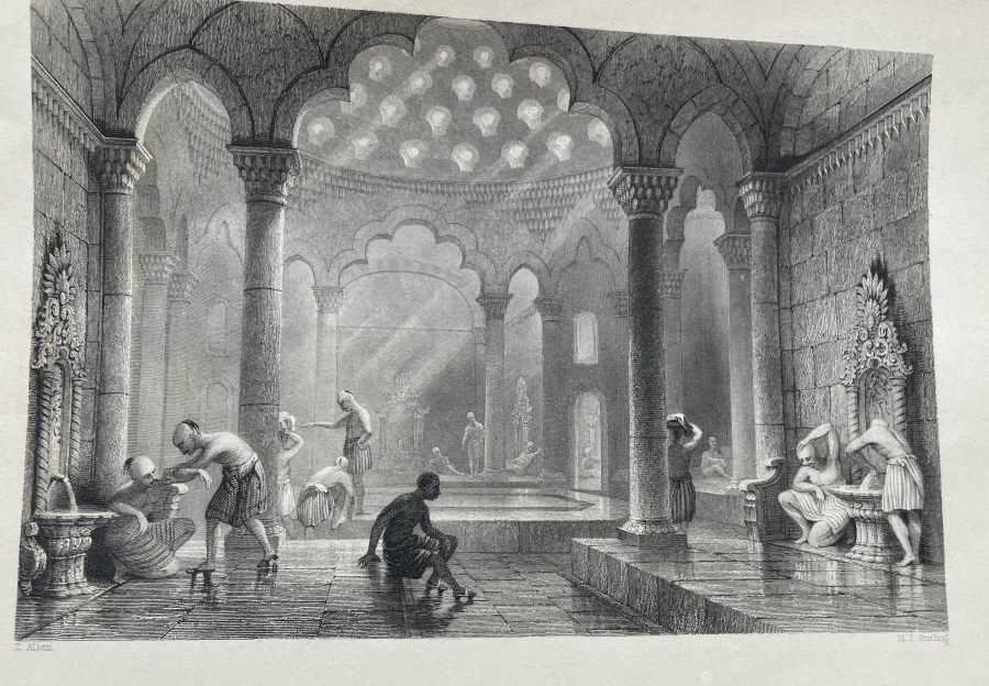 OSMANLIDA HAMAM KONULU OSMANLI DÖNEMİ GRAVÜR