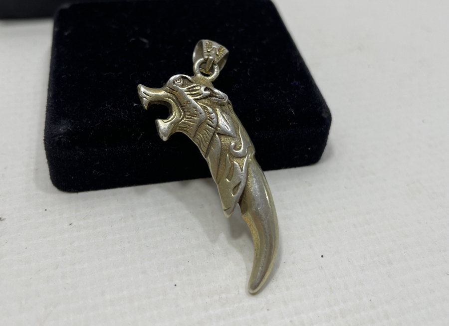 ALTIN VERMEYLİ ÖZEL YAPIM GÜMÜŞ KOLYE UCU