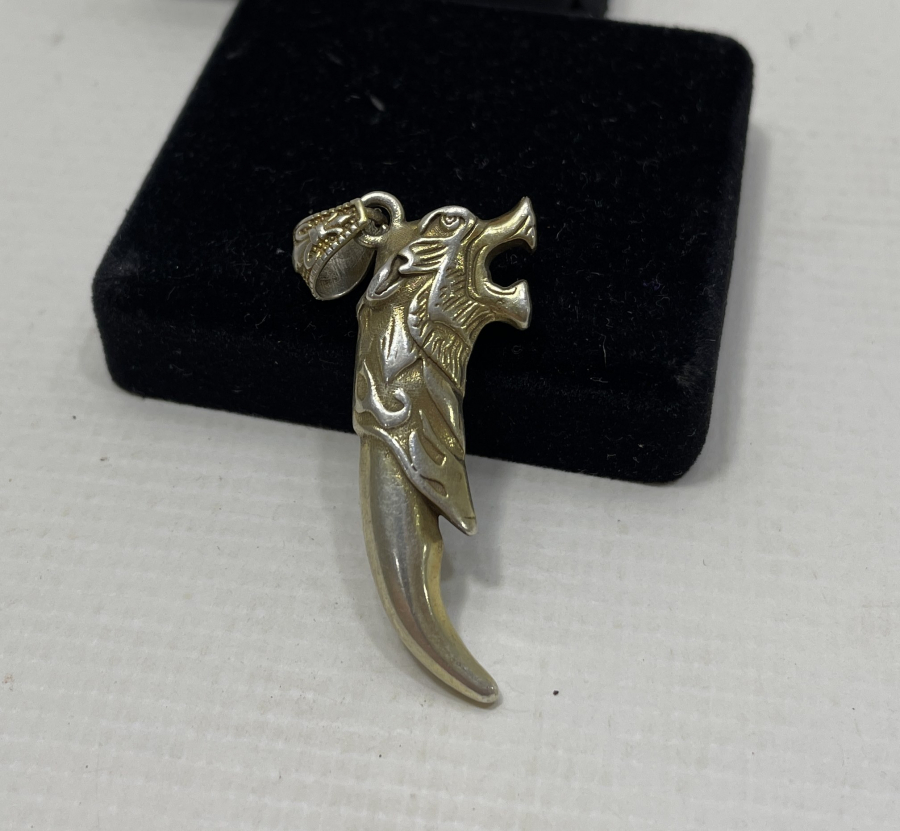 ALTIN VERMEYLİ ÖZEL YAPIM GÜMÜŞ KOLYE UCU