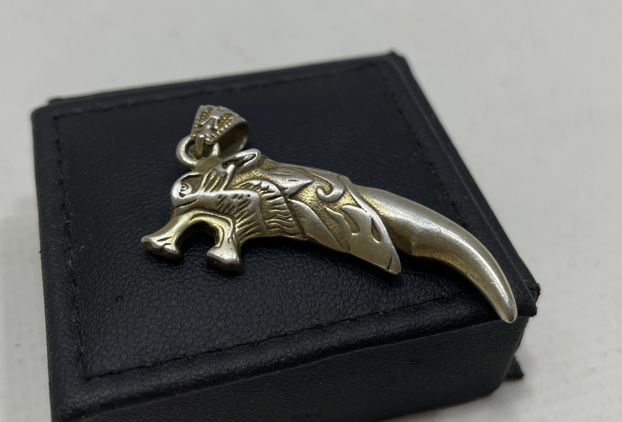 ALTIN VERMEYLİ ÖZEL YAPIM GÜMÜŞ KOLYE UCU