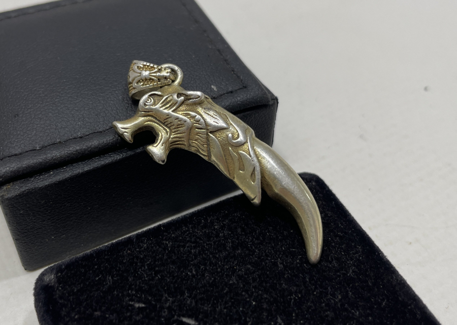 ALTIN VERMEYLİ ÖZEL YAPIM GÜMÜŞ KOLYE UCU