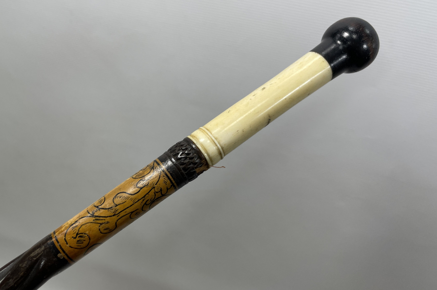 OSMANLI DÖNEMİ NADİR FORMDA ÇERKES İŞİ AT KAMÇISI