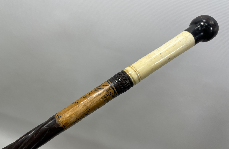 OSMANLI DÖNEMİ NADİR FORMDA ÇERKES İŞİ AT KAMÇISI