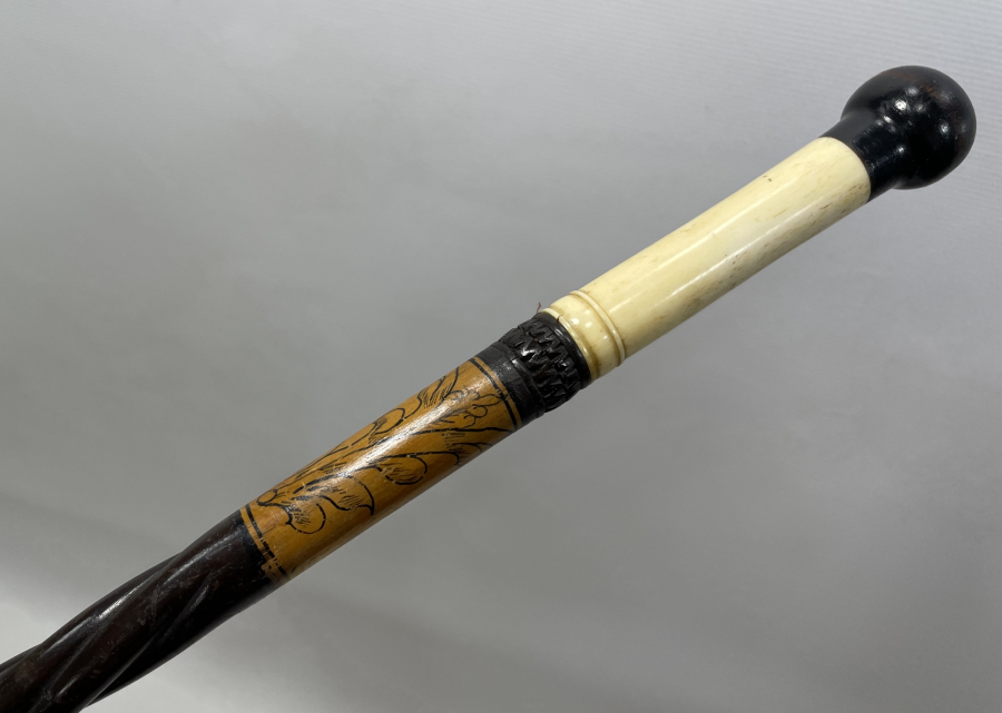 OSMANLI DÖNEMİ NADİR FORMDA ÇERKES İŞİ AT KAMÇISI