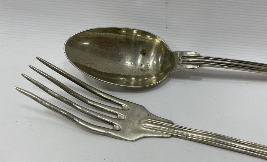 OSMANLI DÖNEMİ SARAY İŞİ ALİMZADE ÖMER EFENDİ YAZILI ÇATAL KAŞIK TAKIMI