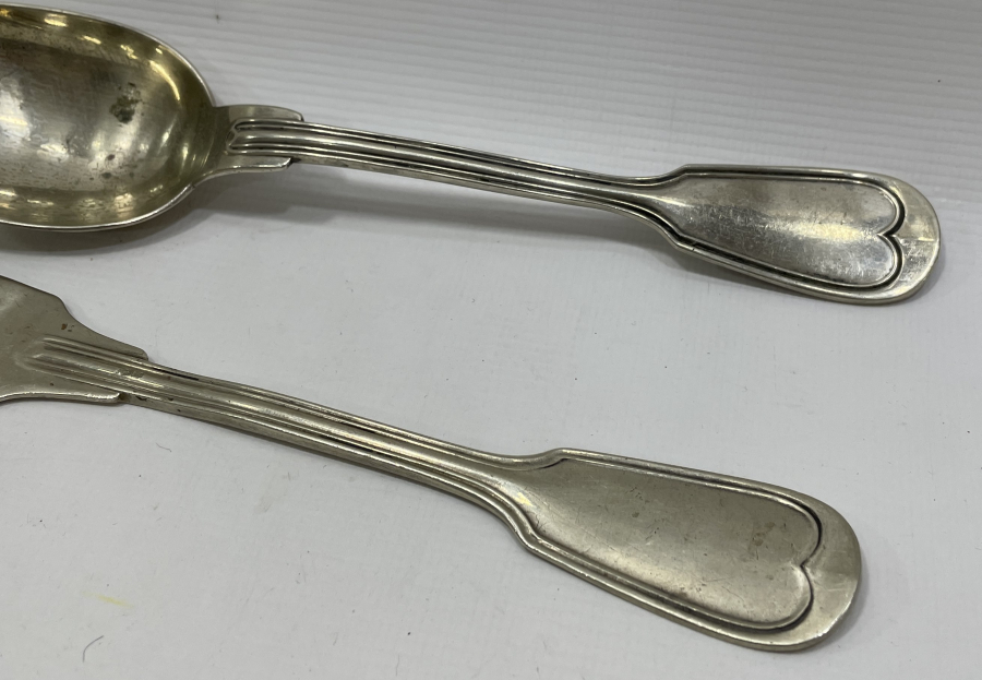 OSMANLI DÖNEMİ SARAY İŞİ ALİMZADE ÖMER EFENDİ YAZILI ÇATAL KAŞIK TAKIMI