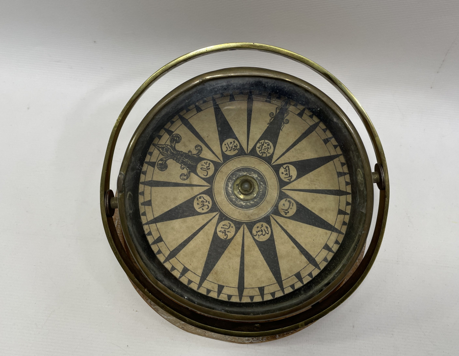 OSMANLI DÖNEMİ ÜZERİ OSMANLICA YAZILI ÇOK NADİR GEMİ PUSULASI