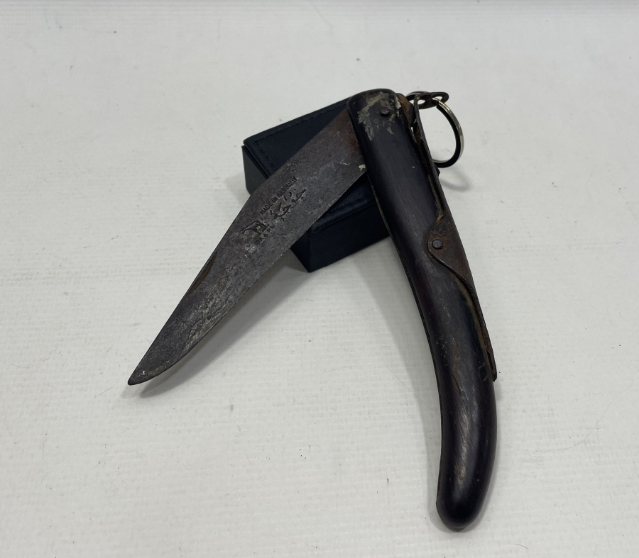 ÜZERİ OSMANLICA YAZILI BOYNUZ SAPLI NADİR ÇAKI