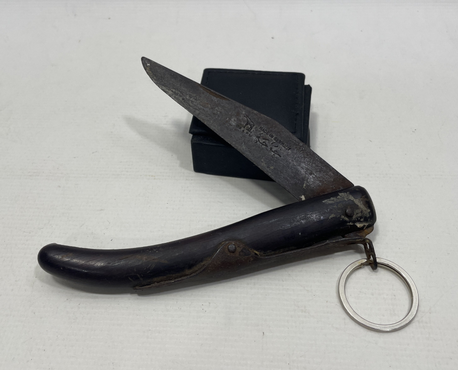 ÜZERİ OSMANLICA YAZILI BOYNUZ SAPLI NADİR ÇAKI