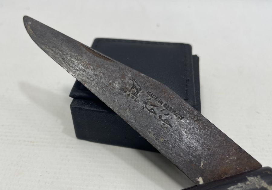 ÜZERİ OSMANLICA YAZILI BOYNUZ SAPLI NADİR ÇAKI