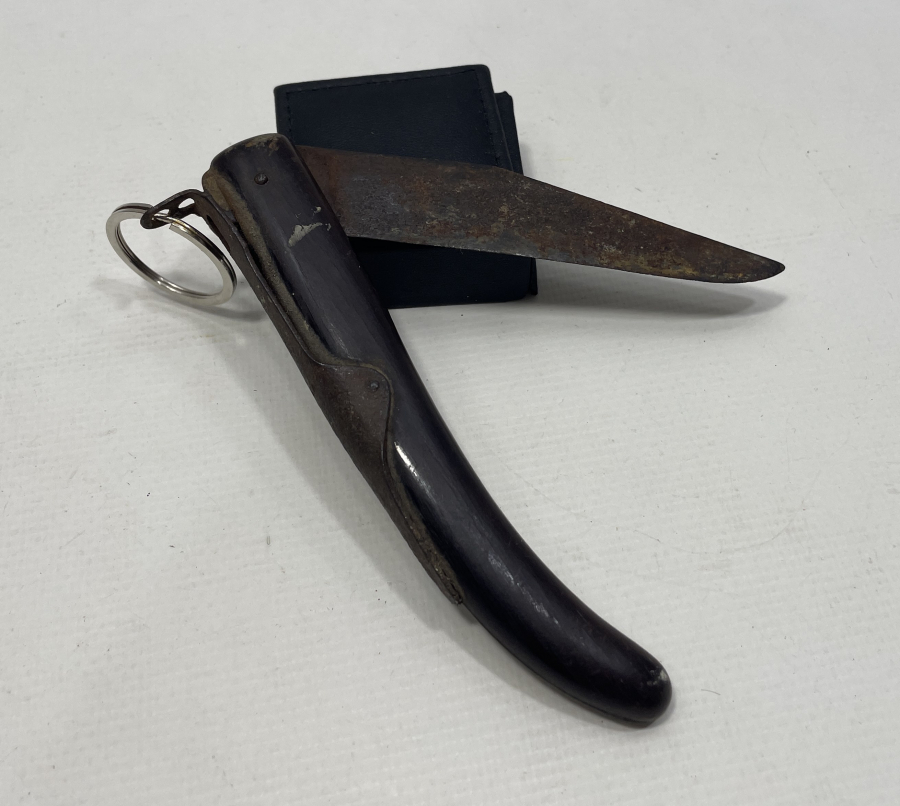 ÜZERİ OSMANLICA YAZILI BOYNUZ SAPLI NADİR ÇAKI