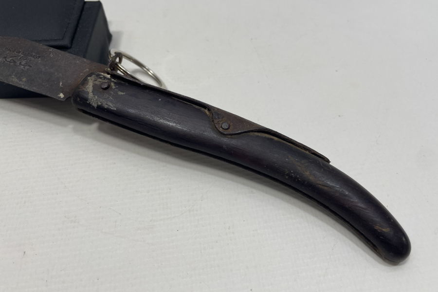 ÜZERİ OSMANLICA YAZILI BOYNUZ SAPLI NADİR ÇAKI