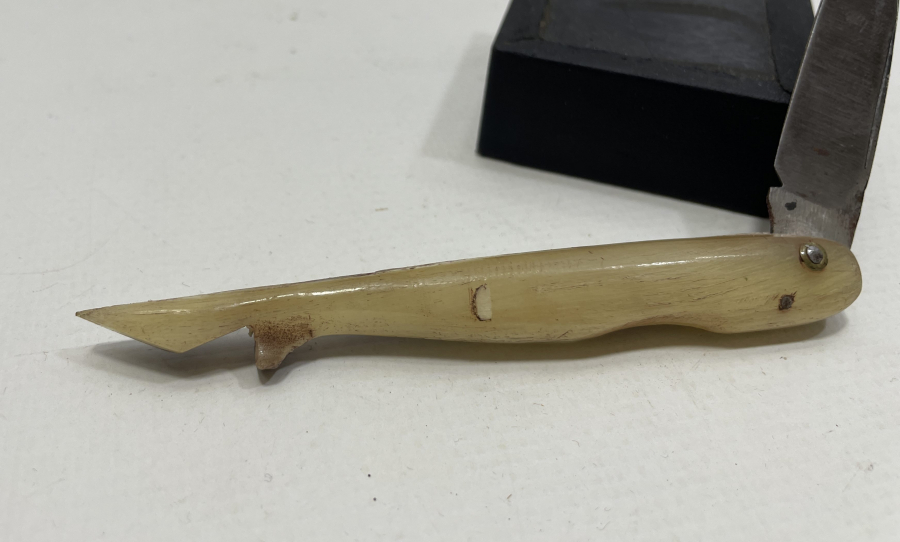 BOYNUZ SAPLI EL YAPIMI ANTİKA ÇAKI