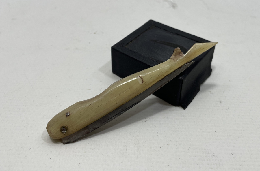 BOYNUZ SAPLI EL YAPIMI ANTİKA ÇAKI