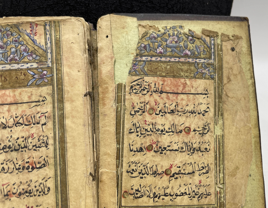 ÖNEMLİ HATTATLARDAN BURSALI MEHMED VEHBİ EFENDİ'YE AİT ÇOK NADİR EL YAZMA ENAM-I ŞERİF