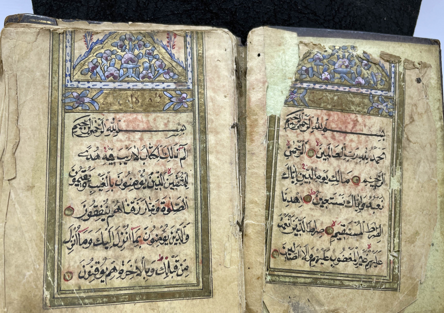 ÖNEMLİ HATTATLARDAN BURSALI MEHMED VEHBİ EFENDİ'YE AİT ÇOK NADİR EL YAZMA ENAM-I ŞERİF