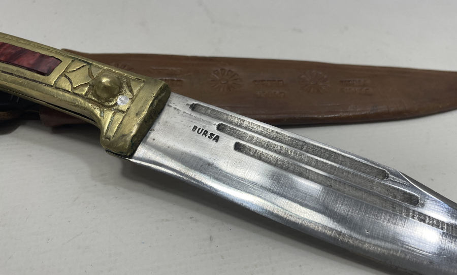 ORJİNAL KILIFINDA EL YAPIMI BURSA KAMASI