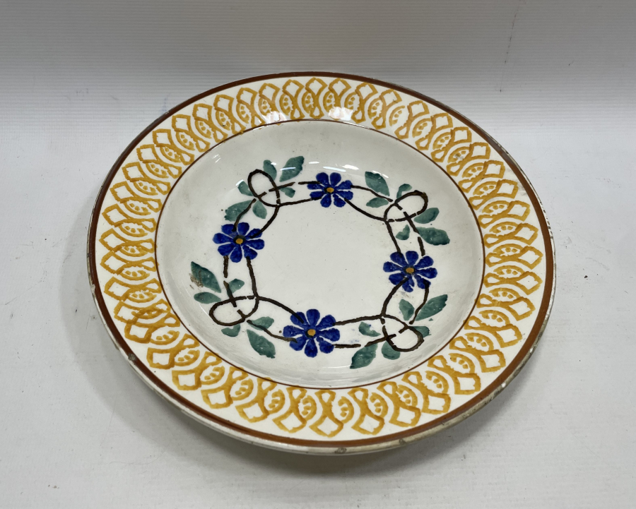 OSMANLI DÖNEMİ EL BOYAMA PORSELEN TABAK