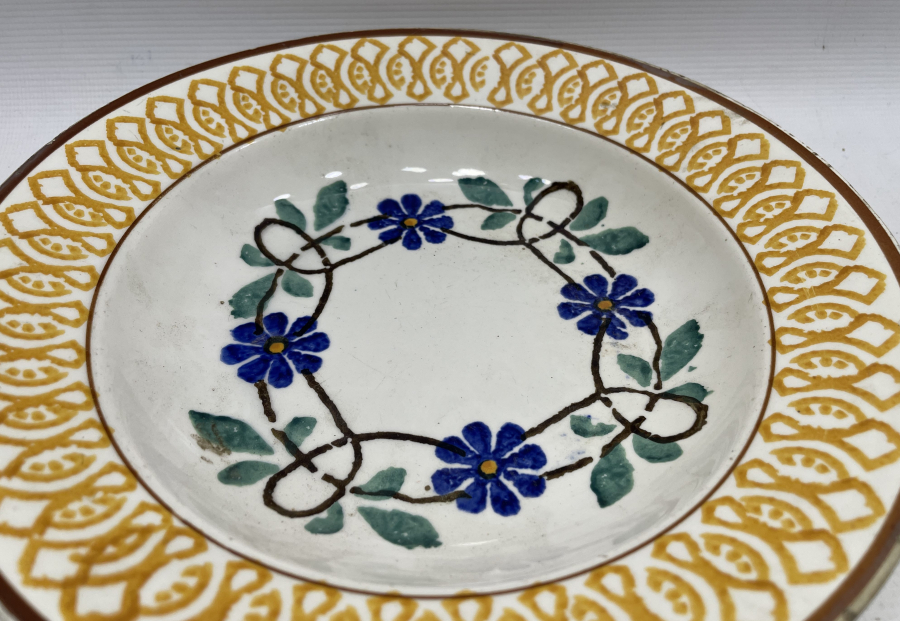 OSMANLI DÖNEMİ EL BOYAMA PORSELEN TABAK
