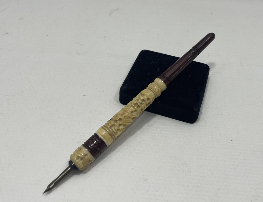 OSMANLI DÖNEMİ KEMİK ÜZERİ İŞLEMELİ NADİR DİVİT