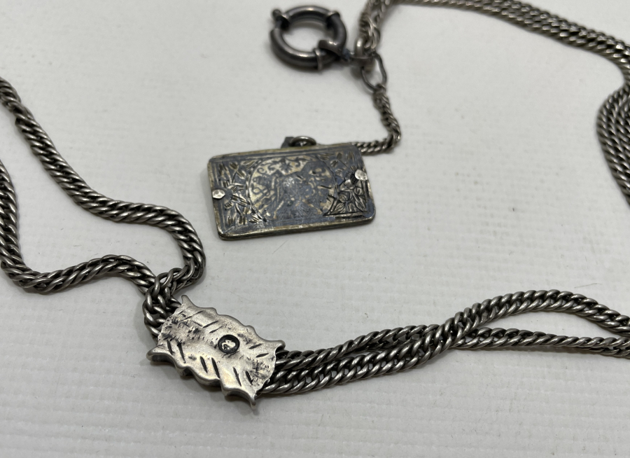 OSMANLI DÖNEMİ TUĞRALI VE OSMANLI DEVLET ARMALI GÜMÜŞ CEP SAATİ KÖSTEĞİ