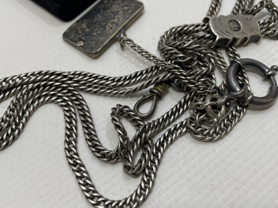 OSMANLI DÖNEMİ TUĞRALI VE OSMANLI DEVLET ARMALI GÜMÜŞ CEP SAATİ KÖSTEĞİ