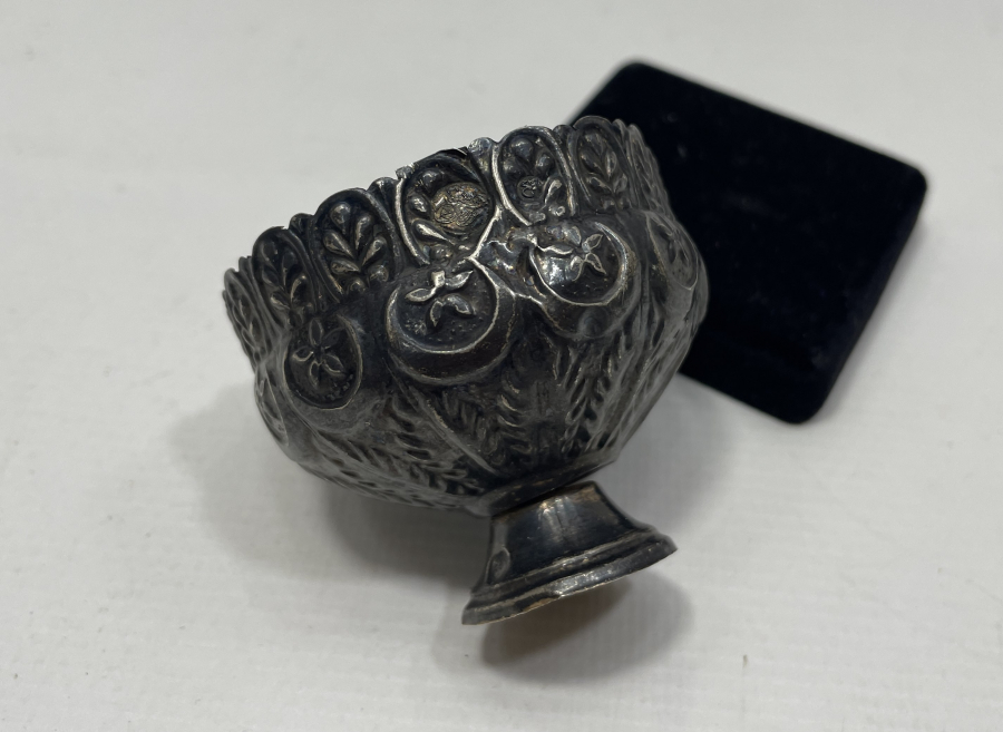 OSMANLI DÖNEMİ TUĞRALI VE SAH DAMGALI AY YILDIZLI GÜMÜŞ FİNCAN ZARFI