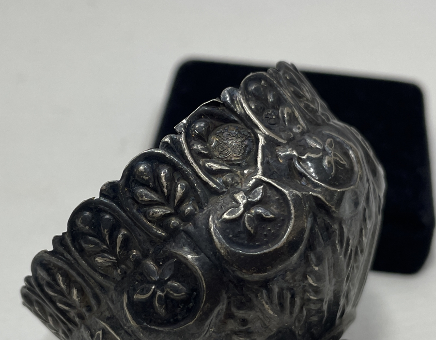 OSMANLI DÖNEMİ TUĞRALI VE SAH DAMGALI AY YILDIZLI GÜMÜŞ FİNCAN ZARFI