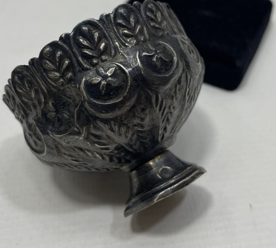 OSMANLI DÖNEMİ TUĞRALI VE SAH DAMGALI AY YILDIZLI GÜMÜŞ FİNCAN ZARFI