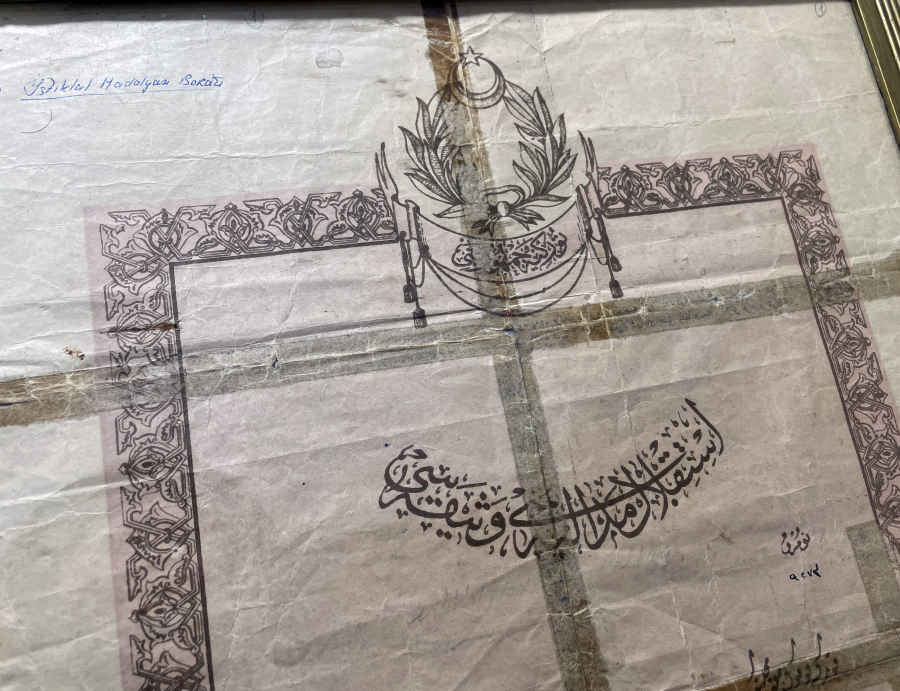 OSMANLICA YAZILI İSTİKLAL MADALYASI BERATI