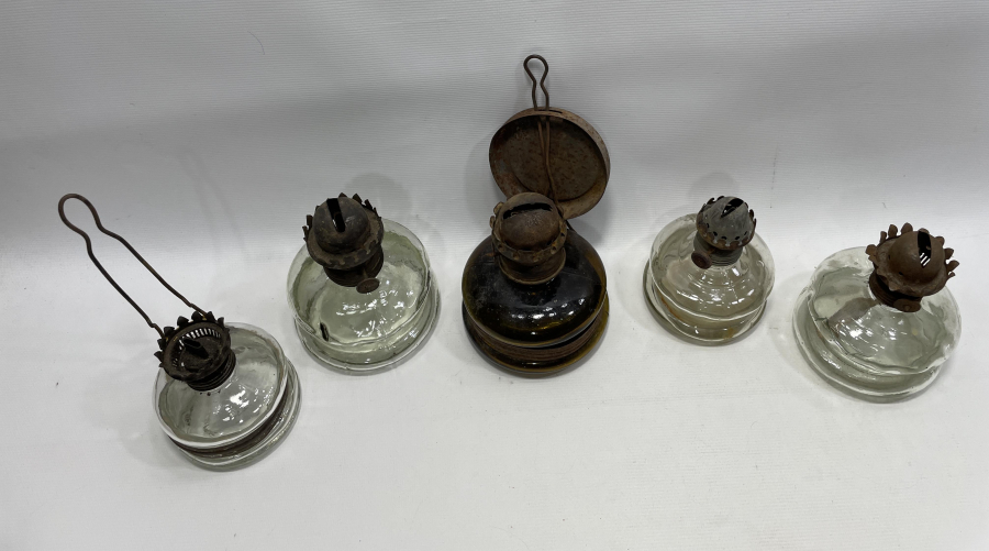 5 ADET ANTİKA GAZ LAMBASI LOTU