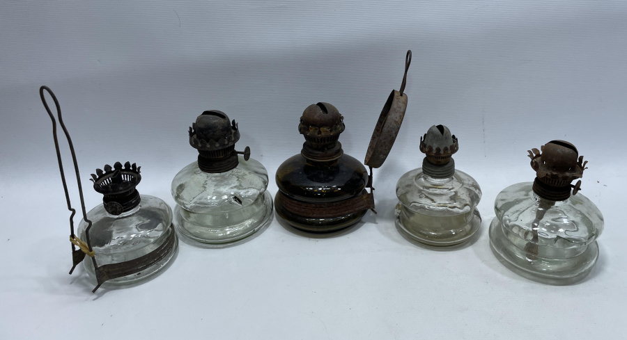 5 ADET ANTİKA GAZ LAMBASI LOTU