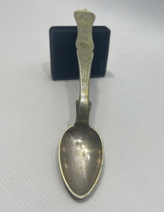 ABDÜLHAMİD HAN DÖNEMİ AZNAVUR İŞÇİLİKLİ TUĞRALI GÜMÜŞ KAŞIK