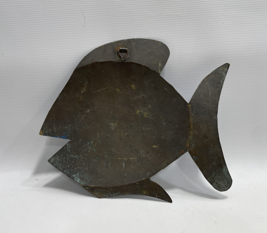 EL YAPIMI ANTİKA METAL BALIK FİGÜRÜ