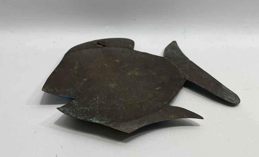 EL YAPIMI ANTİKA METAL BALIK FİGÜRÜ