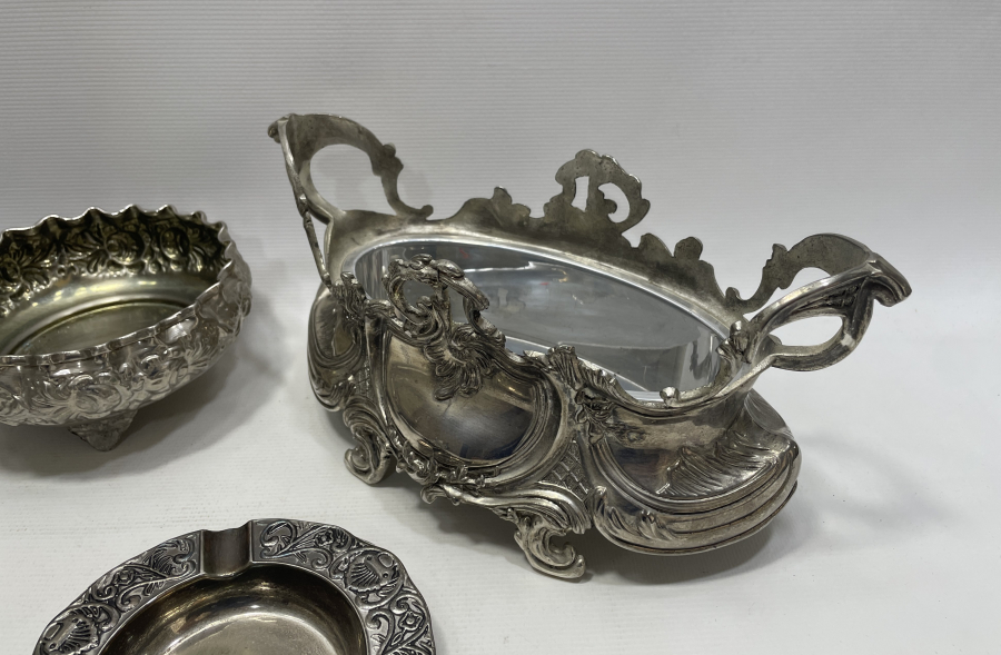 GÜMÜŞ KAPLAMA ANTİKA OBJE LOTU